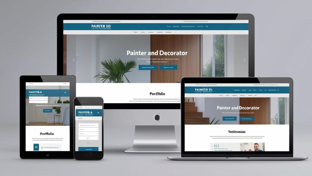 Responsive painter and decorator website design